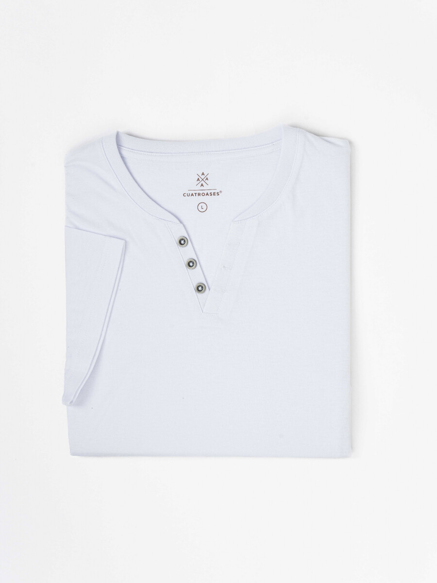T-shirt m/c botones - blanco 