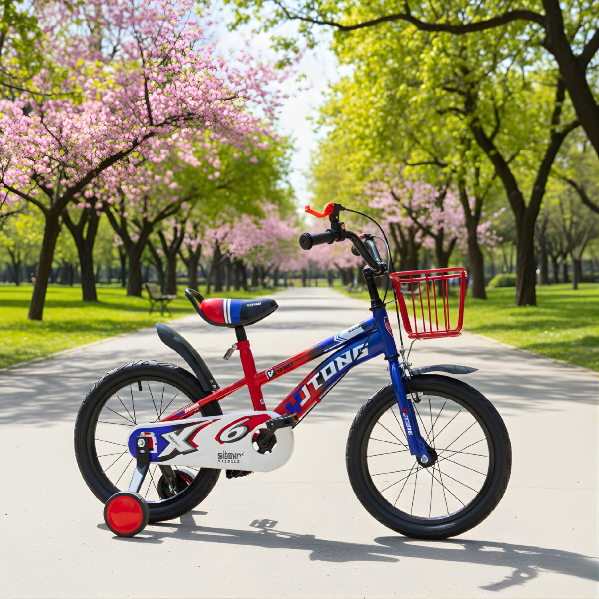 Bicicleta Infantil Yjtong R18 Canasto Rueditas Guardabarro - Rojo 1 