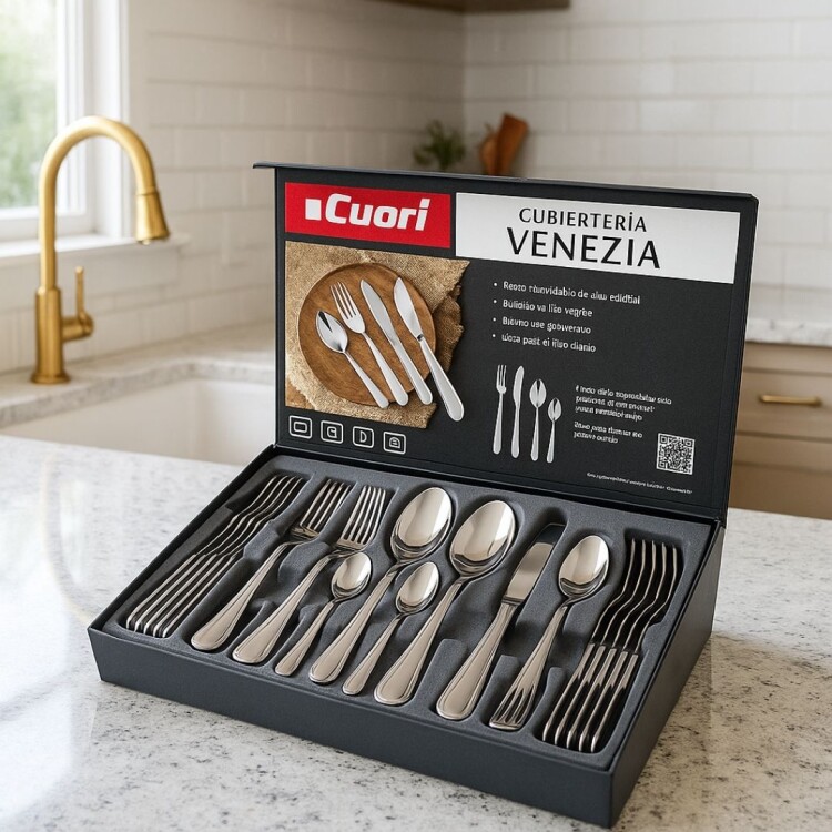 JUEGO DE CUBIERTOS ACERO INOXIDABLE CUORI VENEZIA 30 PIEZAS JUEGO DE CUBIERTOS ACERO INOXIDABLE CUORI VENEZIA 30 PIEZAS