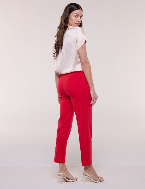 Pantalón Slim Pull On ROJO