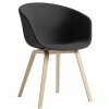 Sillas de comedor Eames con apoyabrazo tapizado Negro