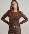Remera Encaje Chocolate