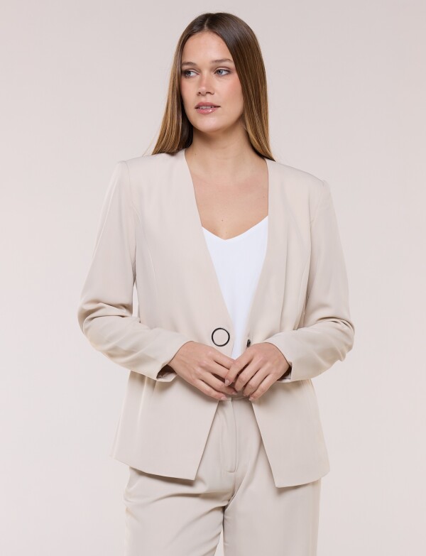 Blazer Botón BEIGE