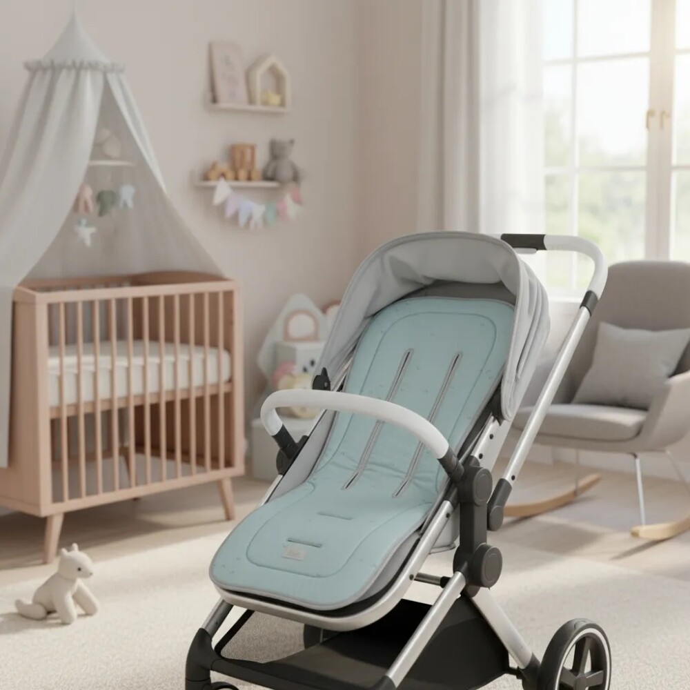 Colchon kikkaboo para coche universal celeste