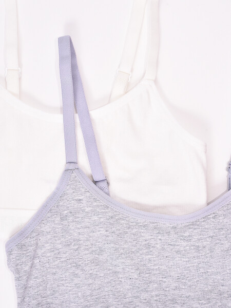 TOP TEEN PACK X 2 GRIS MELANGE M