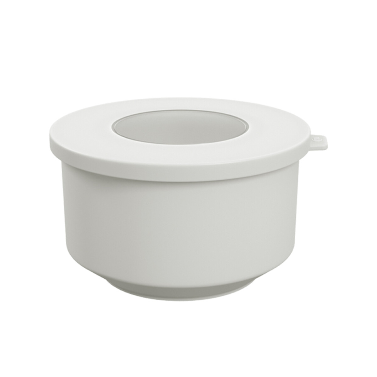 RECIPIENTE CON TAPA PLASTICO 500ML BLANCO HOOP COZA 