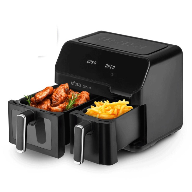 FREIDORA DE AIRE DIGITAL DE DOBLE CUBETA STORM FREIDORA DE AIRE DIGITAL DE DOBLE CUBETA STORM