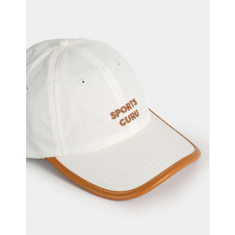 Gorra Canvas Bordada Blanco Crudo