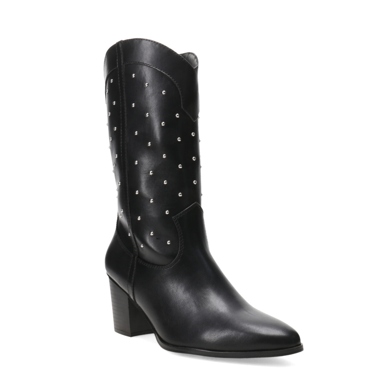 Bota de Mujer Miss Carol TAOS de caña alta con tachas MissCarol - Negro 