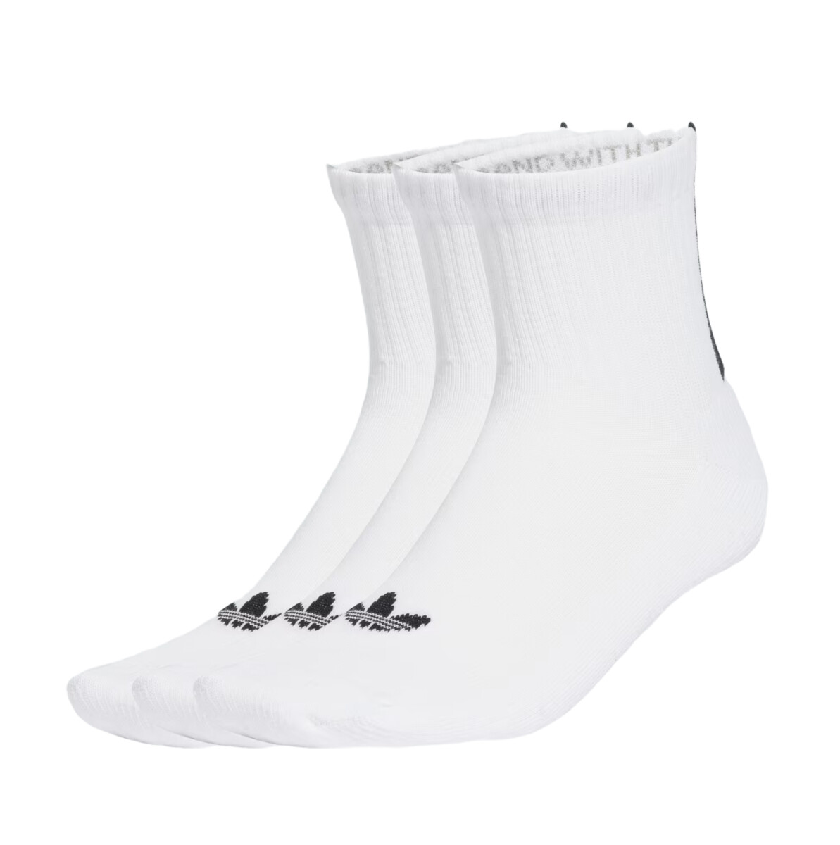 Medias Adidas 3S 1/4 Socks 3P - Blanco 