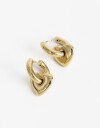 Aros Argollas Metal Argollas De Acero Corazón - Dorado