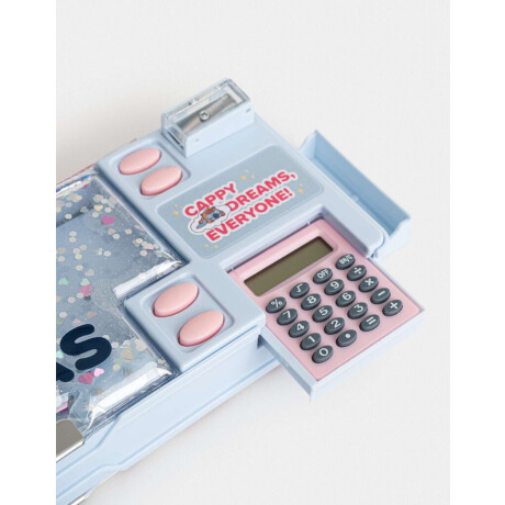 Cartuchera Retro ''stitch Capybara'' Azul Celeste