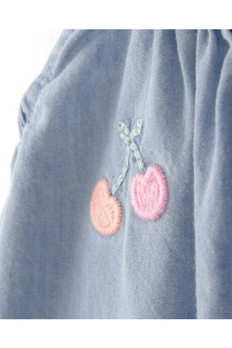 Monito de chambray con bordado Sin color