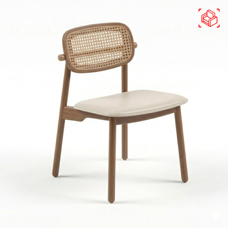 SILLA DE COMEDOR RATTAN-Y-MADERA NATURAL-BEIGE DANIELLE