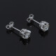 Caravanas en oro 18k blanco y brillantes. Caravanas en oro 18k blanco y brillantes.