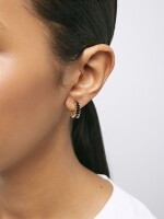 Aros Con Cristales negro