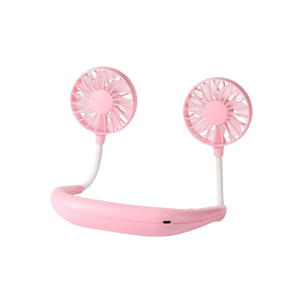 Ventilador portátil mini para cuello color rosa Ventilador Portátil Mini Para Cuello Color Rosa