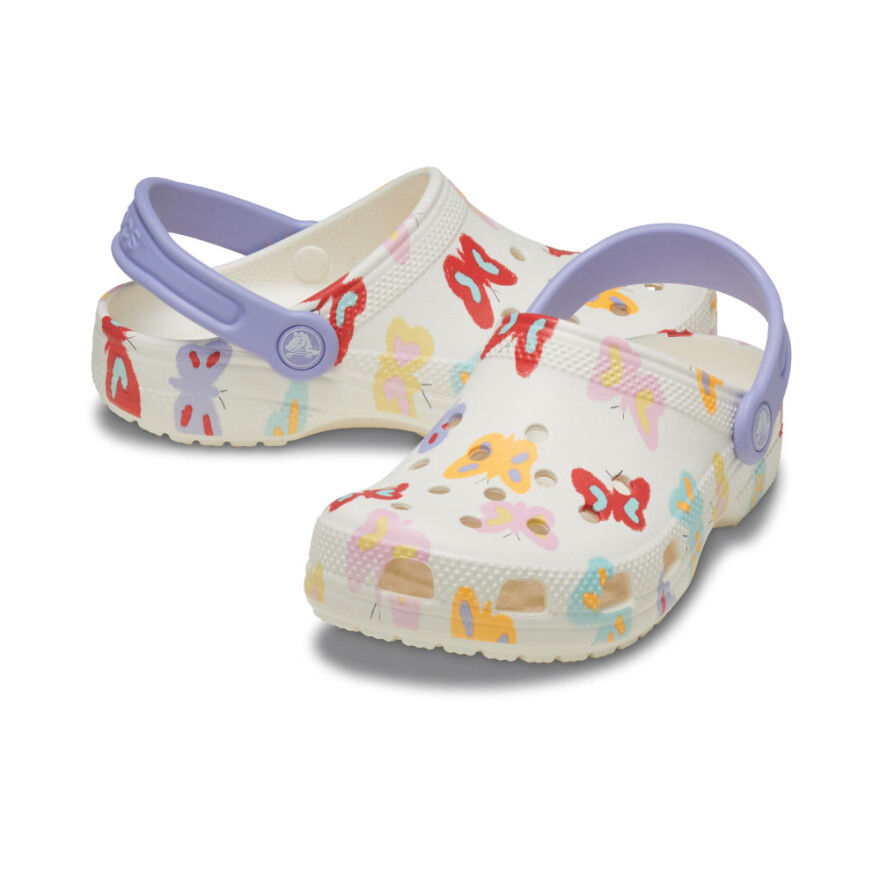 Classic Butterfly Graphic Clog T - Niños 1 a 5 años Chalk