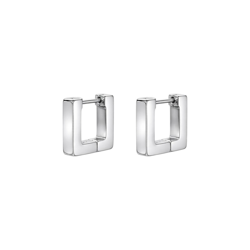 Caravanas Aros Cubo Plata 925 - CA4231 sinpiedra