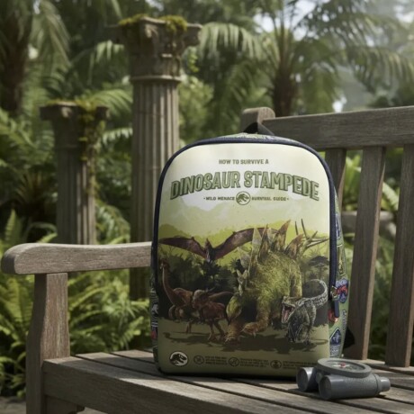 Mochila infantil en neopreno con personajes 27 cm JURASSIC AZUL