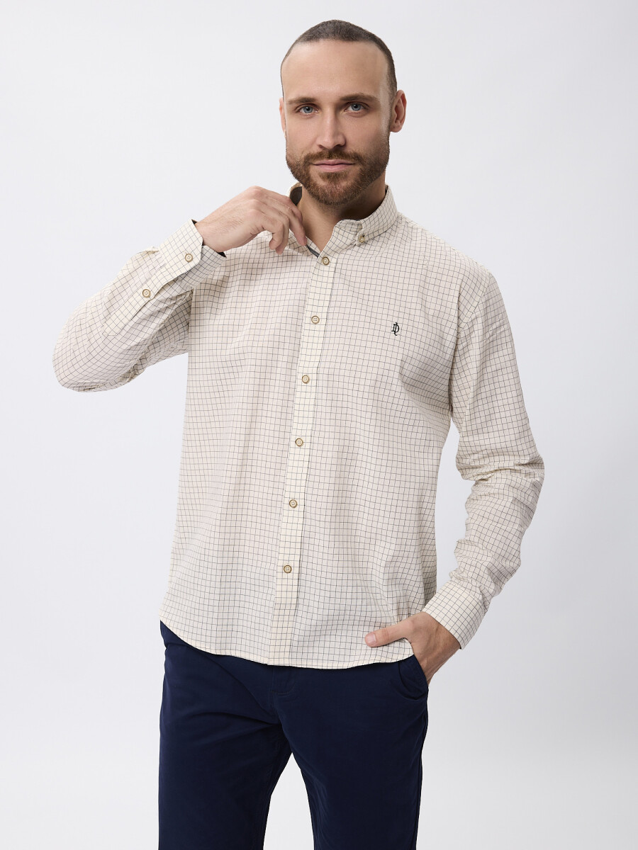 Camisa m/l cuadros 
