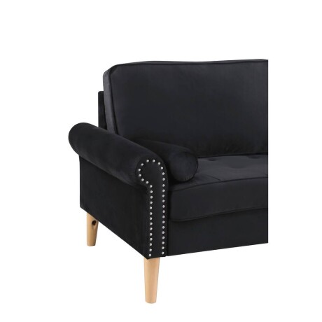 Sillón Sofá Florencia 3 cuerpos + Almohadones Negro