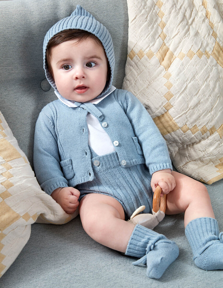 Chaqueta Con Bolsillos - Azul Viejo 