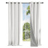Cortina Blackout 100% Engomada Termica Set 2 Paños Tipo Lino Color Variante Blanco