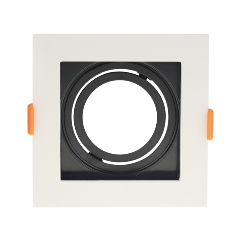 SPOT VCP GU10 BL/NEG CUADRADO SPOT VCP GU10 BL/NEG CUADRADO