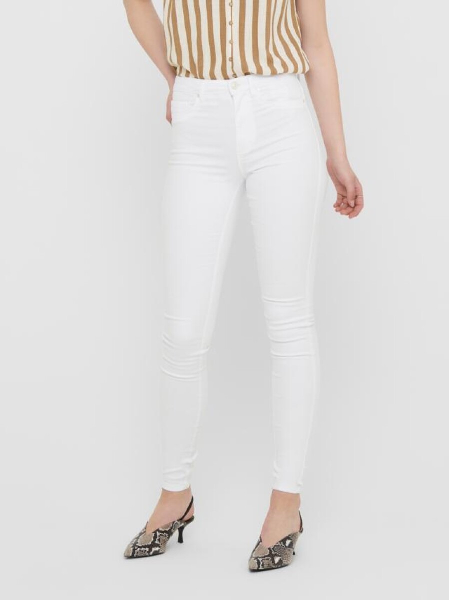 Jeans ROYAL skinny tiro alto - White 