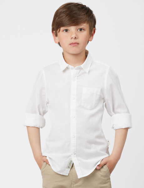 CAMISA DE LINO Blanco