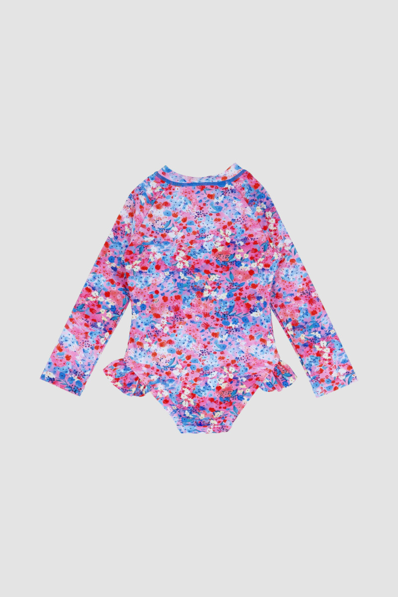 MALLA MANGA LARGA UNICORNIO 2-10Y ROSADO