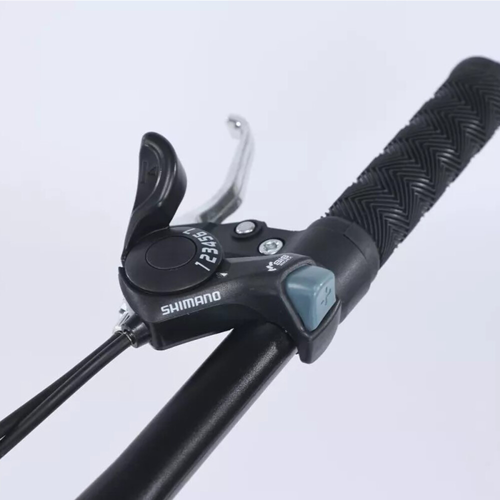 BICICLETA MONTAÑA RODADO 29 CON AMORTIGUADORES Y COMPONENTES SHIMANO - 7 CAMBIOS ROJO