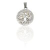 Dije Medalla Arbol-Plata 925 y Oro-Sin Piedra-CP5483 sinpiedra