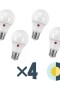 Pack x4 pcs - Lámpara led con Fotocélula 9W E27 Luz Neutra