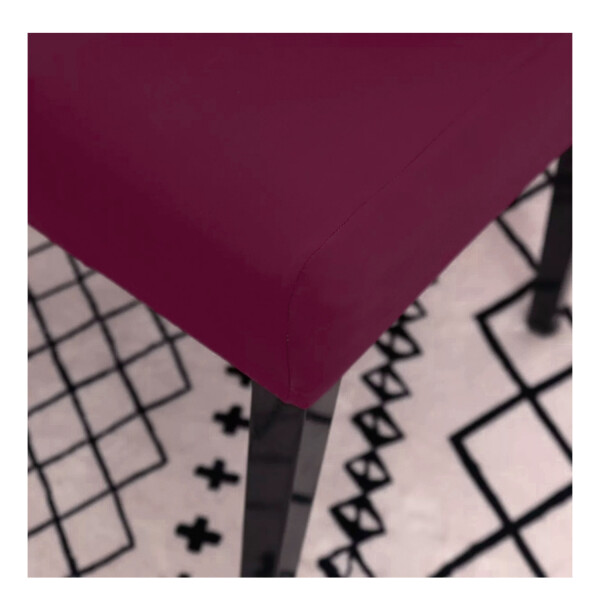 Funda Cubre Sillas Universal Comedor Elastizada Lavable X4 Variante Color Rojo Oscuro 1