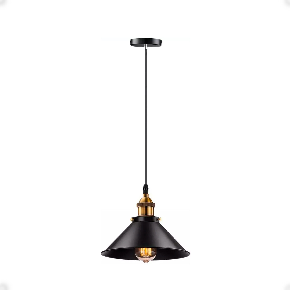Lámpara Colgante De Techo Vintage Metal 26 Cm 
