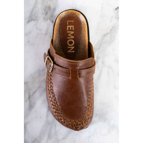 Zueco Trenzado Cuero Whisky