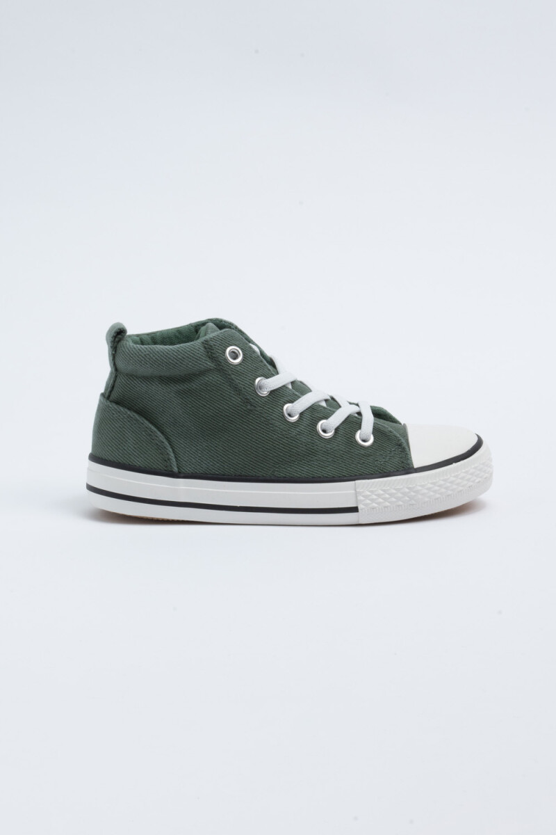 Bota acordonada Verde