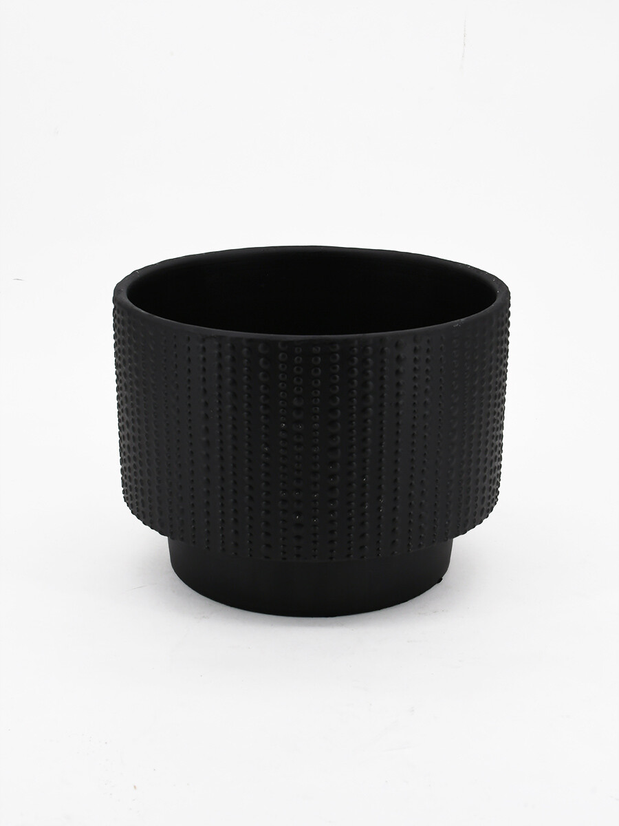 MACETA DECORATIVA LINEA - NEGRO 