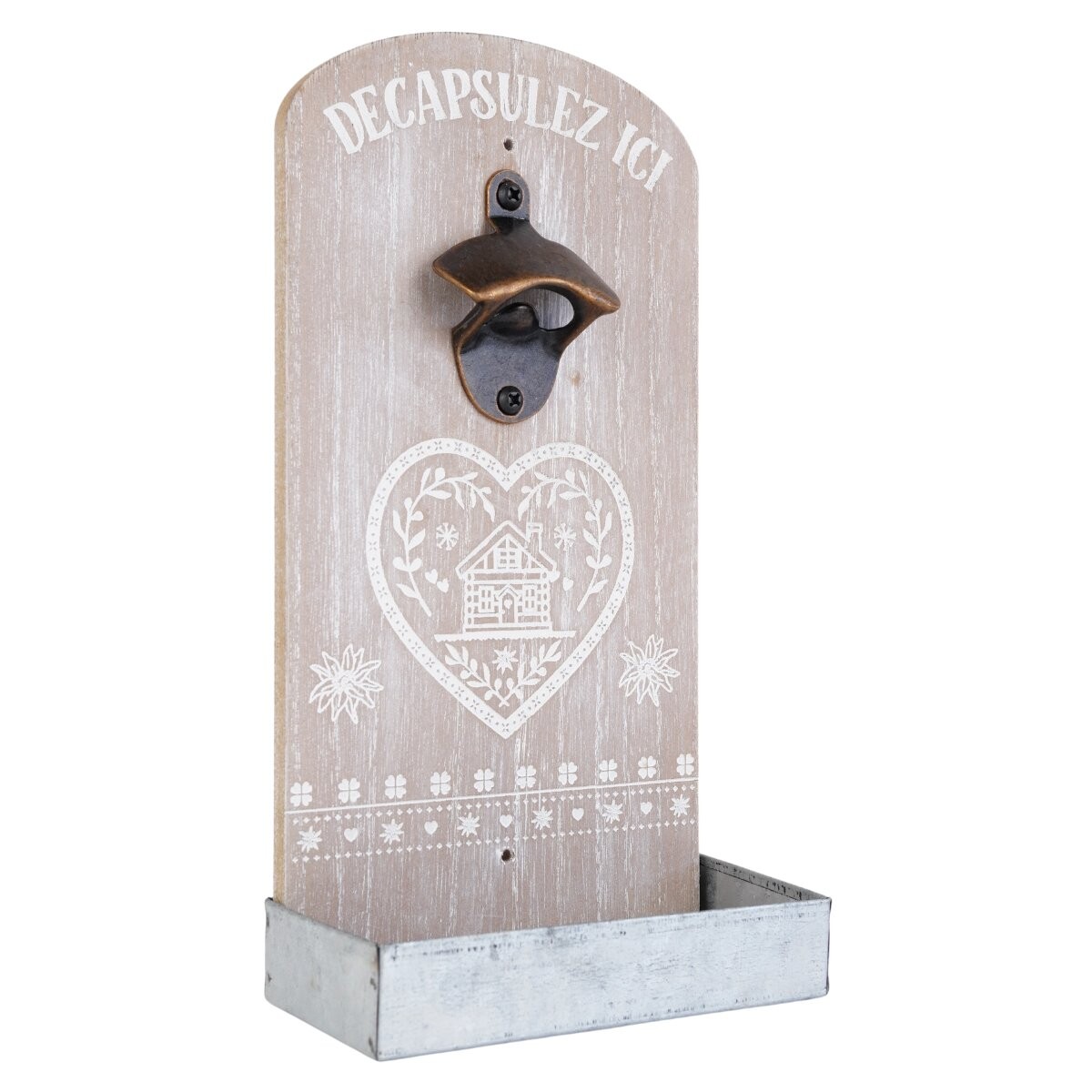 Destapador de botella para pared Corazon 