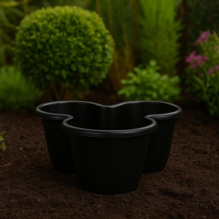 MACETA PETALO 11,5 LITROS NEGRO REF 0524 NEGRO