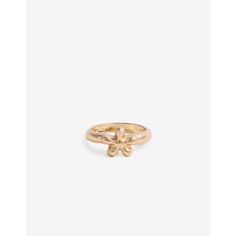 Anillo De Metal Bañado En Oro Dorado