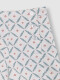 Pantalon Corto Con Estampado De Ramitas Blanco