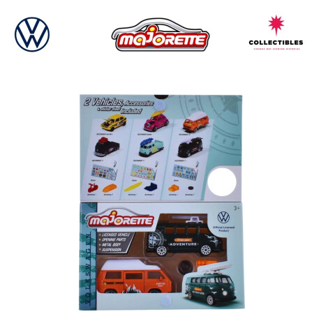 MAJORETTE! VOLKSWAGEN THE ORIGINALS PACK X2 DRIVE YOUR ADVENTURE AND ADVENTURE HEGINS