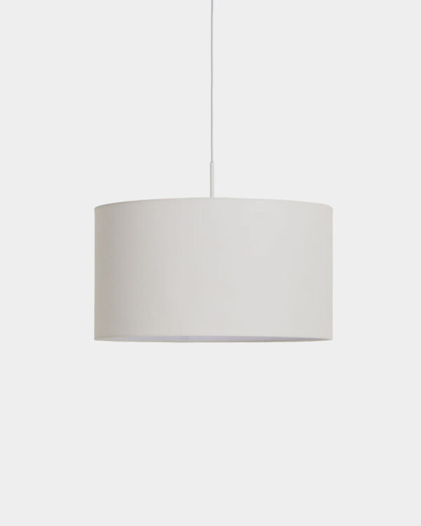 Pantalla para lámpara de techo Niani en algodón color marfil Ø45 cm