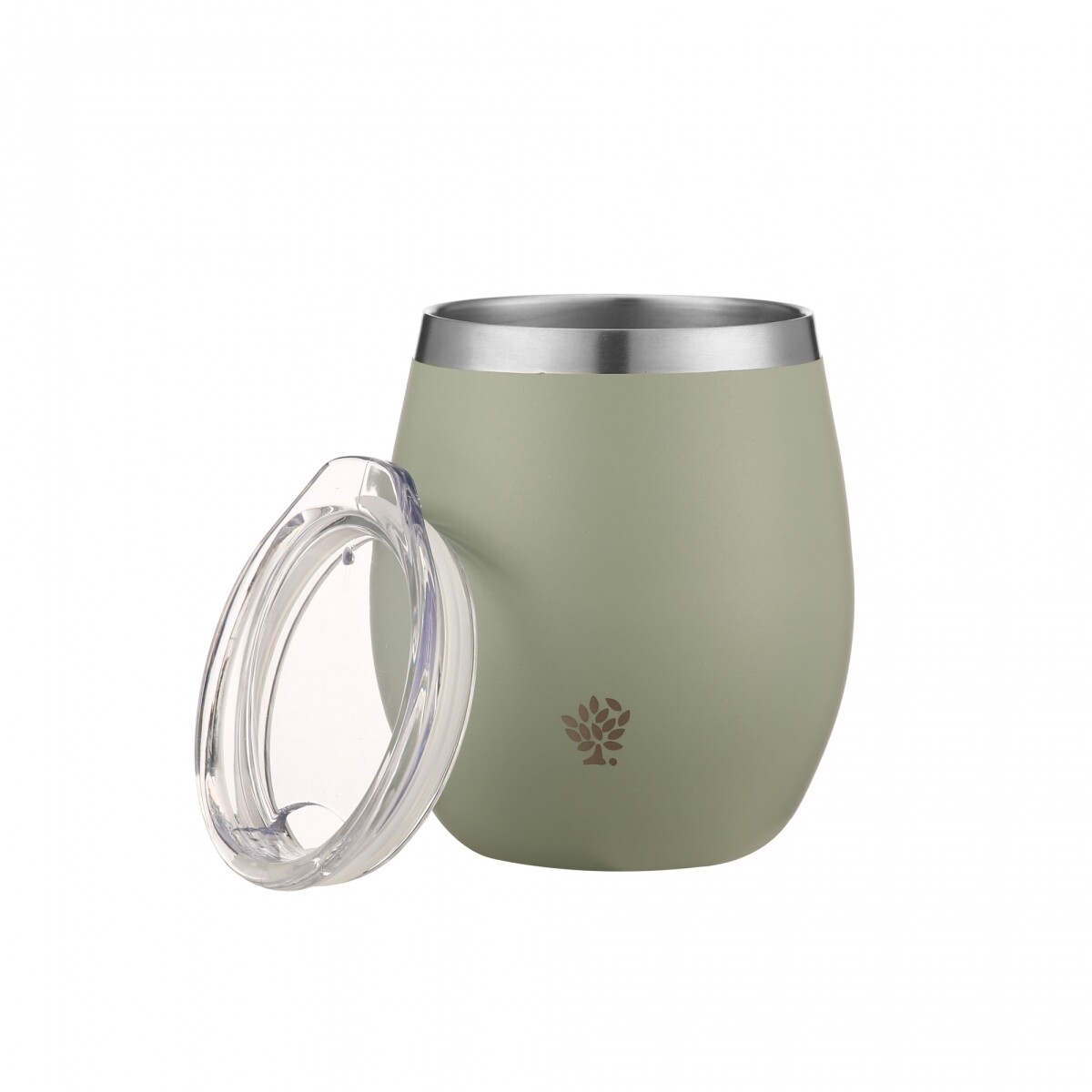 MATE TERRANO ACERO C/ TAPA 130ML - VERDE OLIVA 