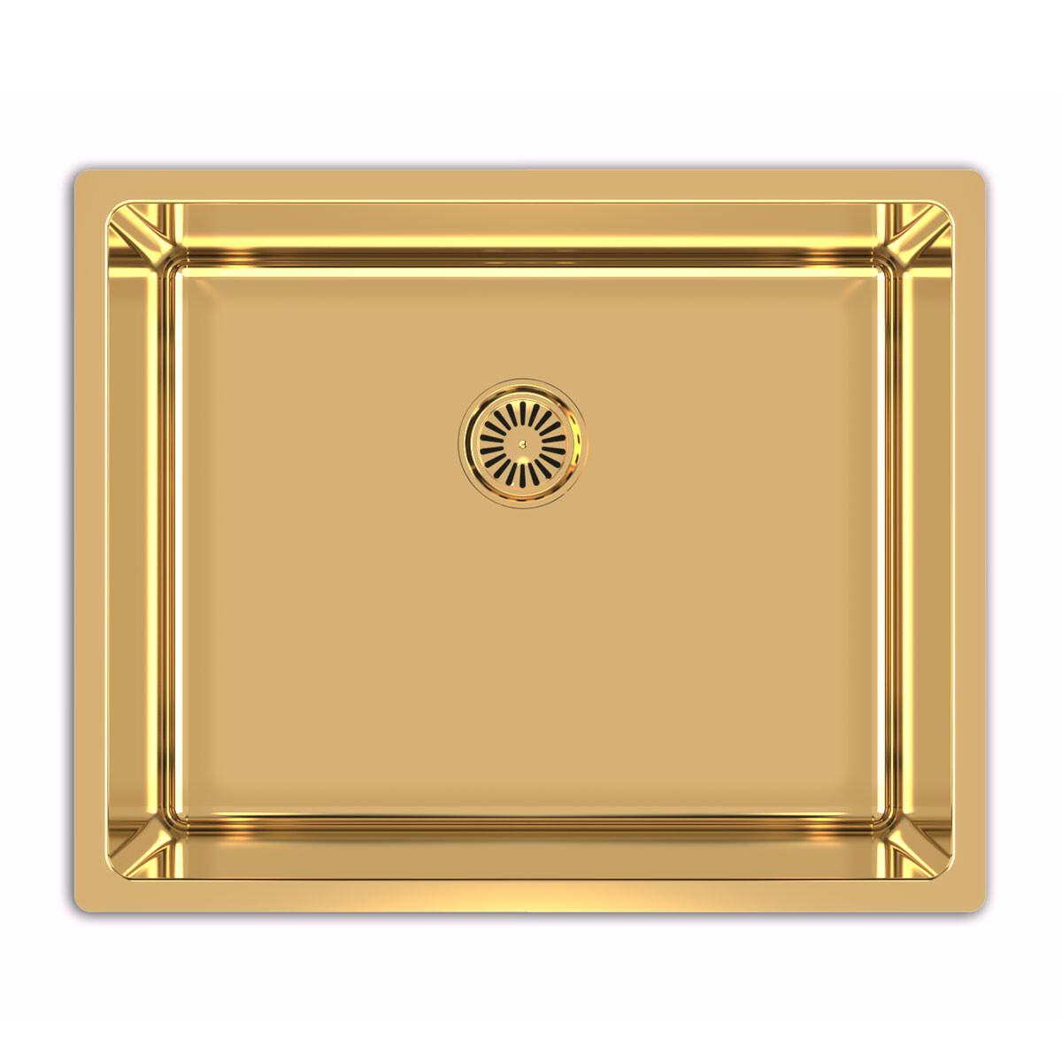 Pileta Simple Ac. Inox Ss304 1.2Mm C/desague Y Valvula Gold 