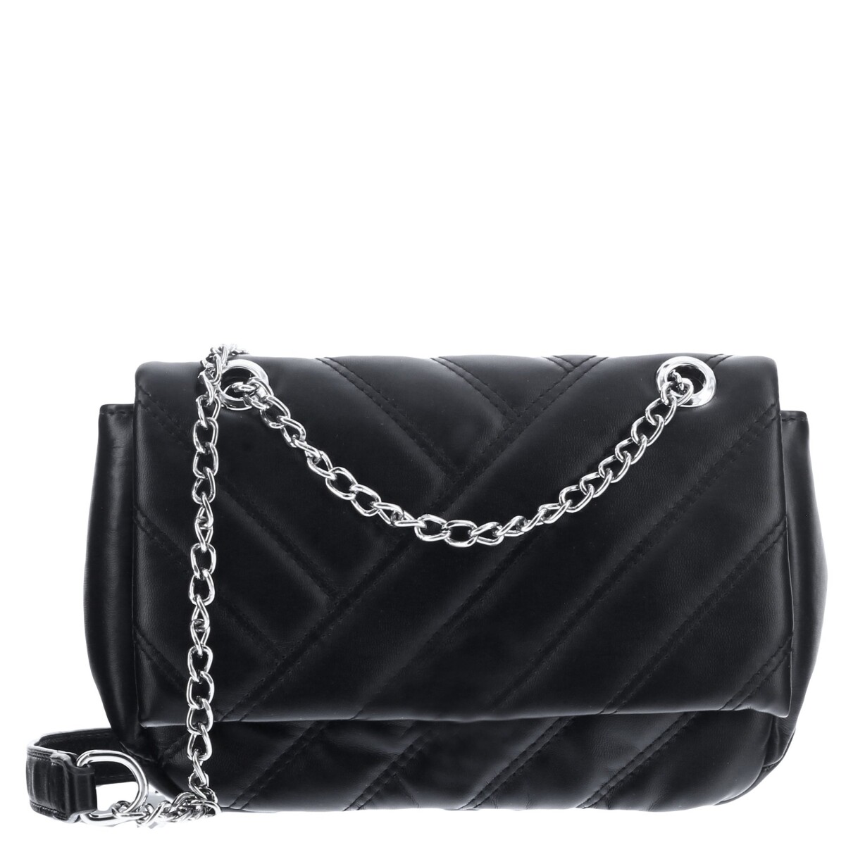 Cartera Miss Carol NINA capitoneada con cadena - Negro 