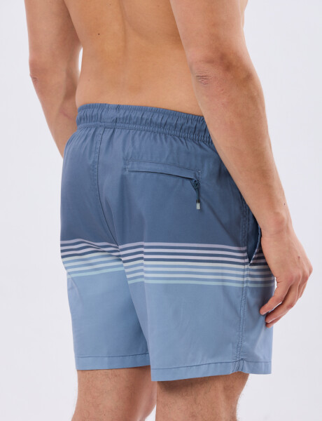 SHORT DE BAÑO RAYADO Azul